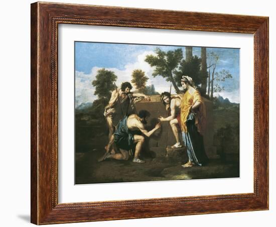 Arcadian Shepherds (Et in Arcadia Ego)-Nicolas Poussin-Framed Art Print