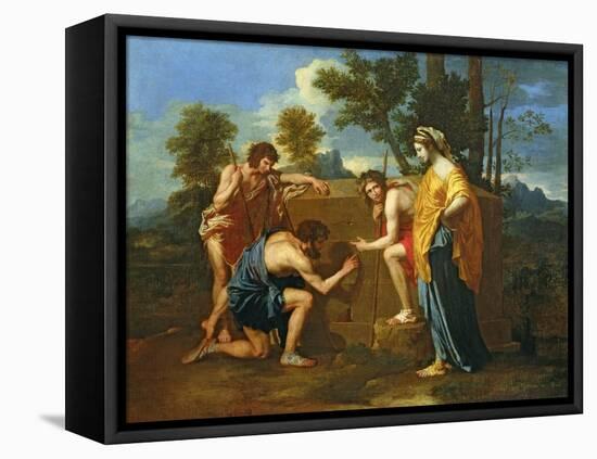 Arcadian Shepherds-Nicolas Poussin-Framed Premier Image Canvas