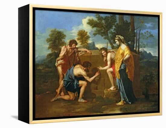 Arcadian Shepherds-Nicolas Poussin-Framed Premier Image Canvas