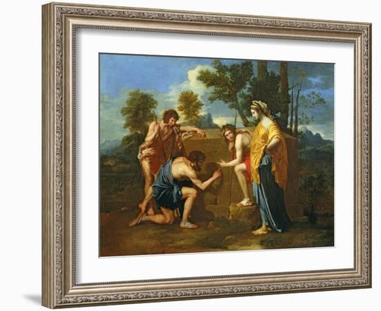 Arcadian Shepherds-Nicolas Poussin-Framed Giclee Print