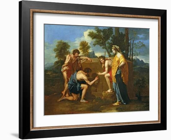 Arcadian Shepherds-Nicolas Poussin-Framed Giclee Print