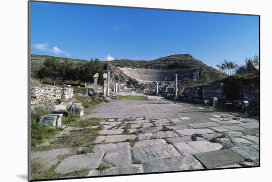 Arcadian Way and the Greek-Roman Theatre, Ephesus, Turkey, Built in Hellenistic Period Ca 200 BC-null-Mounted Giclee Print