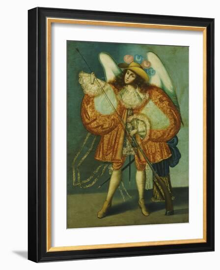 Arcangel Con Arcabuz, Anonymous, Cuzco School, 18th Century-Jose Agustin Arrieta-Framed Giclee Print
