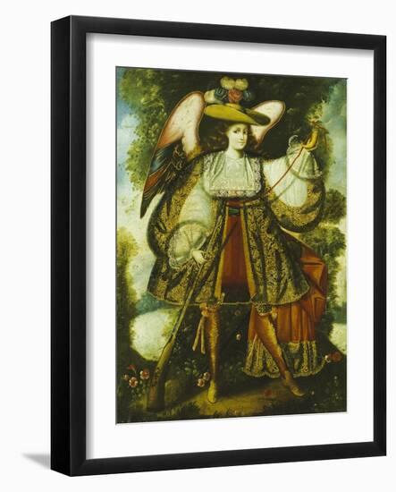 Arcangel Con Arcabuz Y, Cuzco School, 18th Century-null-Framed Giclee Print