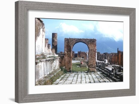 Arch and Walkway, Pompeii, Ancient Rome, 1st Century Ad-null-Framed Photographic Print