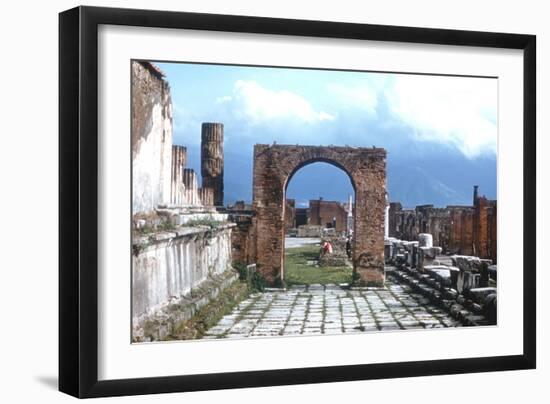 Arch and Walkway, Pompeii, Ancient Rome, 1st Century Ad-null-Framed Photographic Print