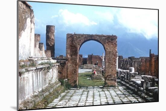 Arch and Walkway, Pompeii, Ancient Rome, 1st Century Ad-null-Mounted Photographic Print