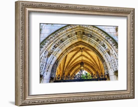 Arch at Harkness Tower, Yale University, New Haven, Connecticut. Completed in 1922 as part of Memor-William Perry-Framed Photographic Print
