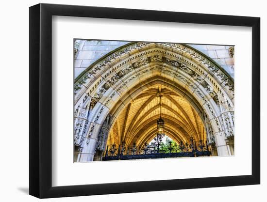 Arch at Harkness Tower, Yale University, New Haven, Connecticut. Completed in 1922 as part of Memor-William Perry-Framed Photographic Print