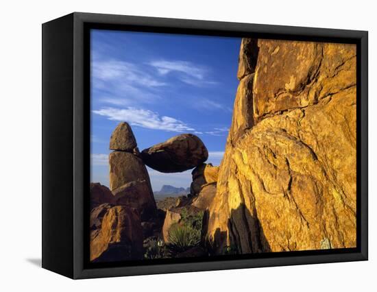Arch at Sunrise, Grapevine Hills, Big Bend National Park, Texas, USA-Scott T^ Smith-Framed Premier Image Canvas
