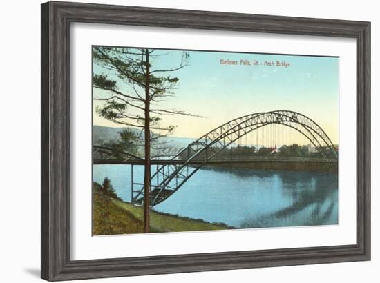 Arch Bridge, Bellows Falls, Vermont-null-Framed Art Print