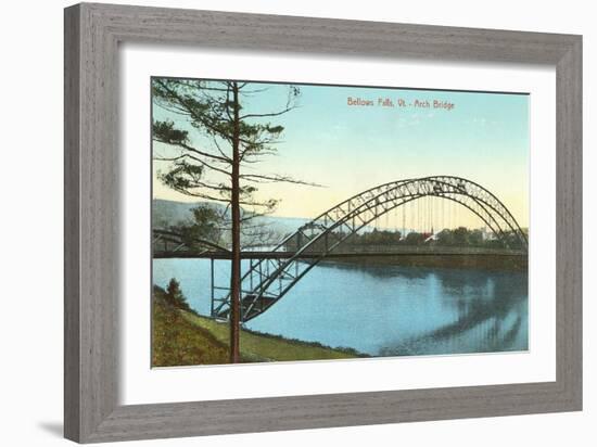 Arch Bridge, Bellows Falls, Vermont-null-Framed Art Print