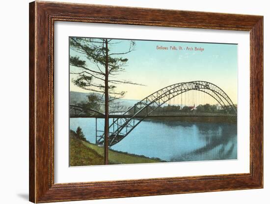 Arch Bridge, Bellows Falls, Vermont-null-Framed Art Print