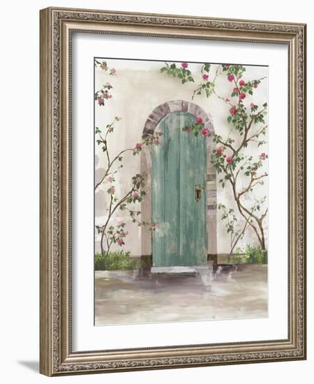 Arch Door with Roses-Aimee Wilson-Framed Art Print