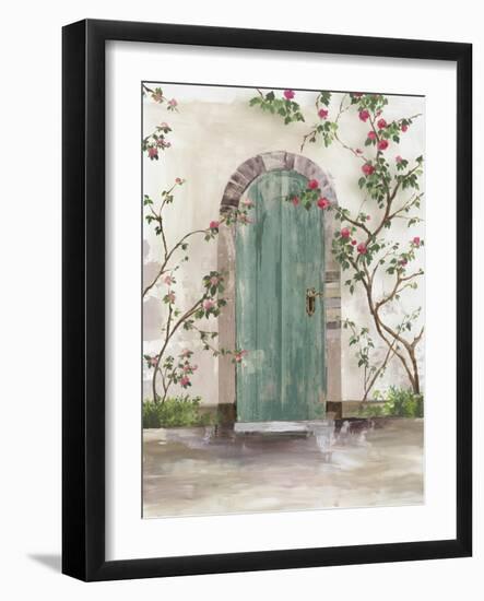 Arch Door with Roses-Aimee Wilson-Framed Art Print