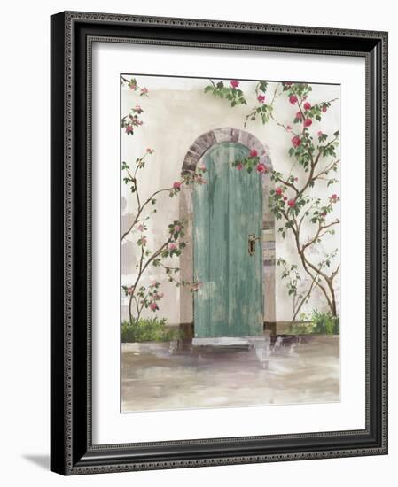 Arch Door with Roses-Aimee Wilson-Framed Art Print