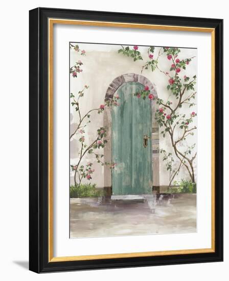 Arch Door with Roses-Aimee Wilson-Framed Art Print