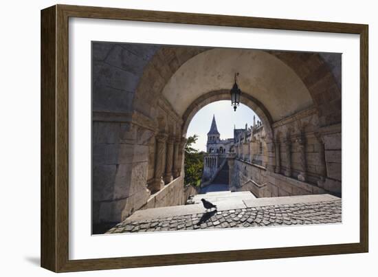 Arch, Fishermans Bastion, Budapest-George Oze-Framed Photographic Print