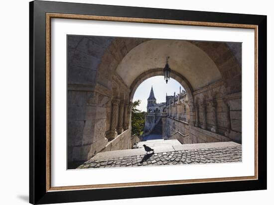 Arch, Fishermans Bastion, Budapest-George Oze-Framed Photographic Print