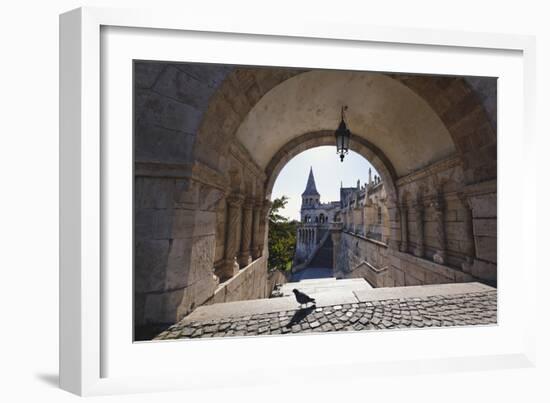 Arch, Fishermans Bastion, Budapest-George Oze-Framed Photographic Print