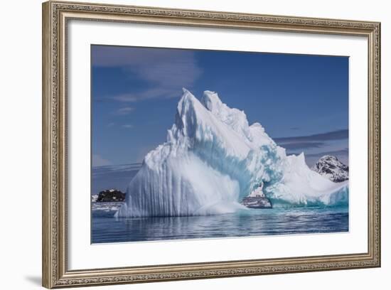 Arch in Iceberg, Cierva Cove, Antarctica, Polar Regions-Michael Nolan-Framed Photographic Print