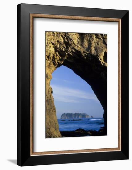 Arch in Sea Stack, Rialto Beach, Olympic National Park, Washington, USA-Merrill Images-Framed Photographic Print