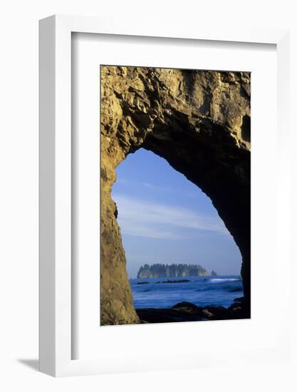 Arch in Sea Stack, Rialto Beach, Olympic National Park, Washington, USA-Merrill Images-Framed Photographic Print