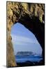 Arch in Sea Stack, Rialto Beach, Olympic National Park, Washington, USA-Merrill Images-Mounted Photographic Print
