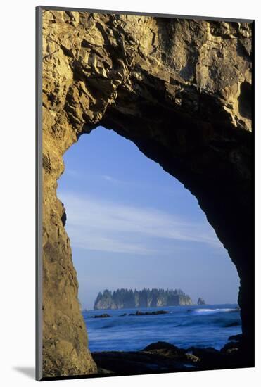 Arch in Sea Stack, Rialto Beach, Olympic National Park, Washington, USA-Merrill Images-Mounted Photographic Print