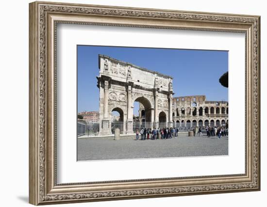 Arch of Constantine (Arco Di Costantino) and the Colosseum, Rome, Lazio, Italy-Stuart Black-Framed Photographic Print
