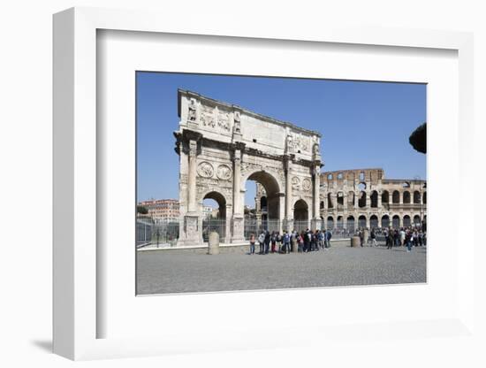 Arch of Constantine (Arco Di Costantino) and the Colosseum, Rome, Lazio, Italy-Stuart Black-Framed Photographic Print