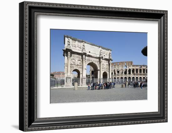 Arch of Constantine (Arco Di Costantino) and the Colosseum, Rome, Lazio, Italy-Stuart Black-Framed Photographic Print
