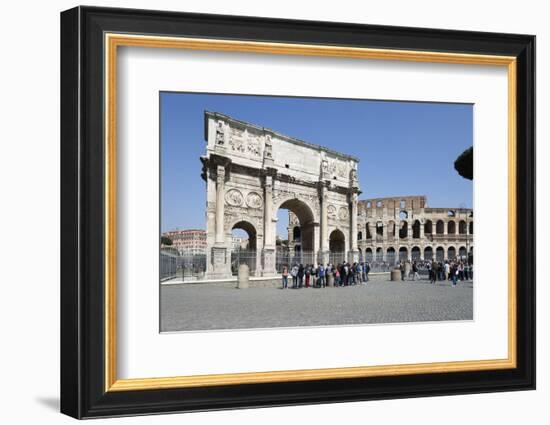 Arch of Constantine (Arco Di Costantino) and the Colosseum, Rome, Lazio, Italy-Stuart Black-Framed Photographic Print