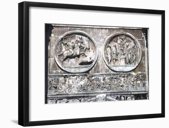 Arch of constantine Horizontal Band showing , Battle of Milvian Bridge, 313-315-Unknown-Framed Giclee Print