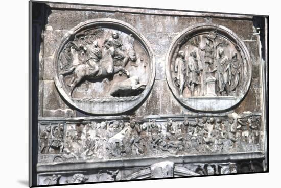 Arch of constantine Horizontal Band showing , Battle of Milvian Bridge, 313-315-Unknown-Mounted Giclee Print