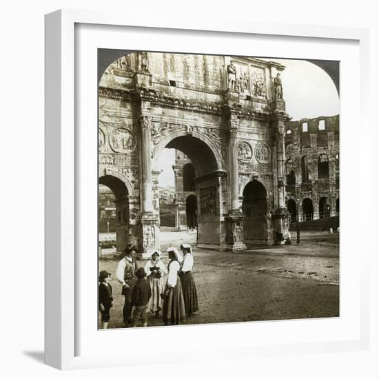 Arch of Constantine, Rome, Italy-Underwood & Underwood-Framed Photographic Print