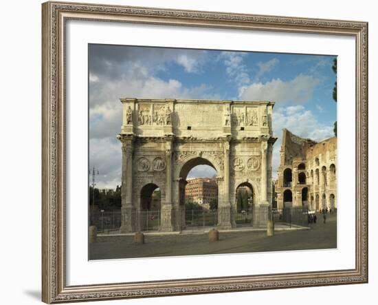 Arch of Hadrian and Constantine in Rome-Roman architecture-Framed Photographic Print