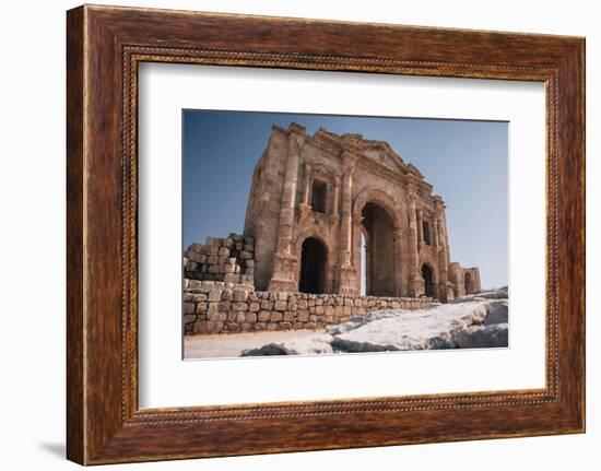 Arch of Hadrian, Main Gate, Jerash, Jordan, Middle East-Francesco Fanti-Framed Photographic Print