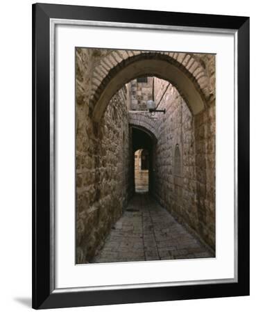 Arch of Jerusalem Stone and Narrow Lane, Israel Photographic Print by ...