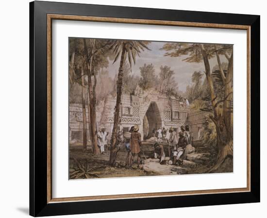 Arch of Labna, Yucatan, Mexico, Illustration from 'Views of Ancient Monuments in Central America'-Frederick Catherwood-Framed Giclee Print