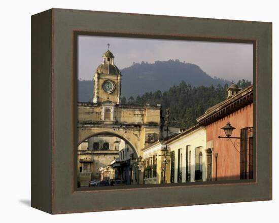 Arch of Santa Catalina, Dating from 1609, Antigua, Unesco World Heritage Site, Guatemala-Upperhall-Framed Premier Image Canvas