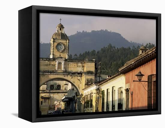 Arch of Santa Catalina, Dating from 1609, Antigua, Unesco World Heritage Site, Guatemala-Upperhall-Framed Premier Image Canvas