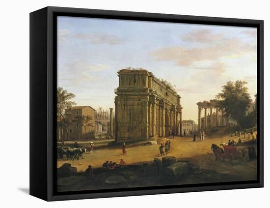 Arch of Septimius Severus in Rome-Gaspar van Wittel-Framed Premier Image Canvas