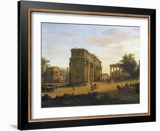 Arch of Septimius Severus in Rome-Gaspar van Wittel-Framed Giclee Print