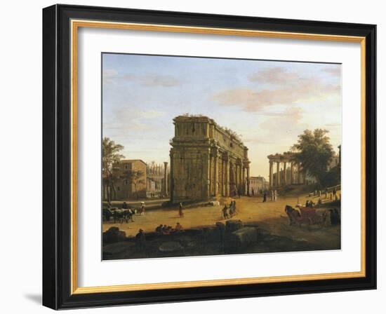 Arch of Septimius Severus in Rome-Gaspar van Wittel-Framed Giclee Print