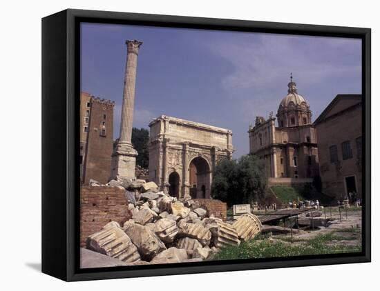 Arch of Septimius Severus, Rome, Italy-Connie Ricca-Framed Premier Image Canvas