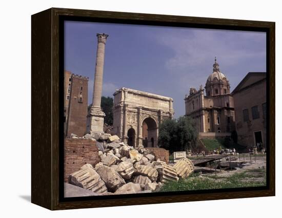 Arch of Septimius Severus, Rome, Italy-Connie Ricca-Framed Premier Image Canvas