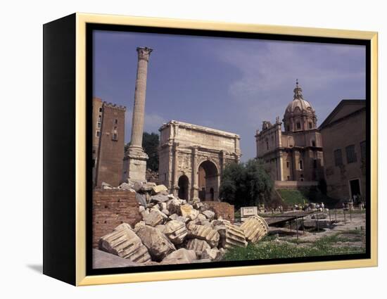 Arch of Septimius Severus, Rome, Italy-Connie Ricca-Framed Premier Image Canvas