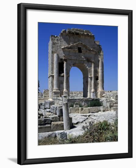Arch of Trajan Dedicated in 116 Ad at Ruins of Ancient Town of Mactaris-null-Framed Giclee Print
