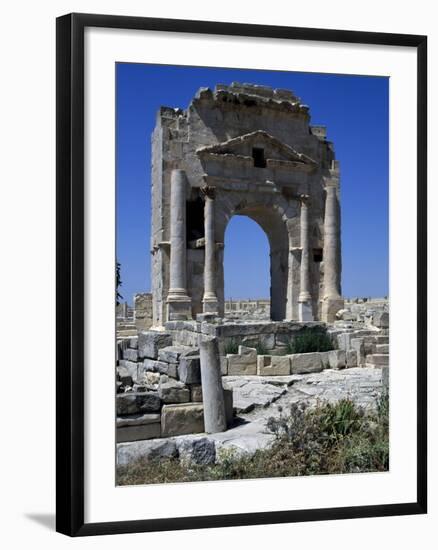 Arch of Trajan Dedicated in 116 Ad at Ruins of Ancient Town of Mactaris-null-Framed Giclee Print